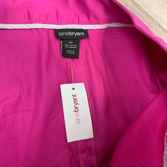 COPY - NWT Lane Bryant plus size fushia magenta stretchy pencil skirt Size 26 - Picture 8 of 12